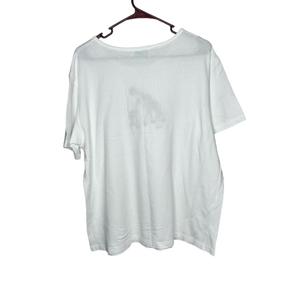 Quaker Factory Womens Giraffe Embroidered S/S Blouse Size 1X White - Picture 4 of 4